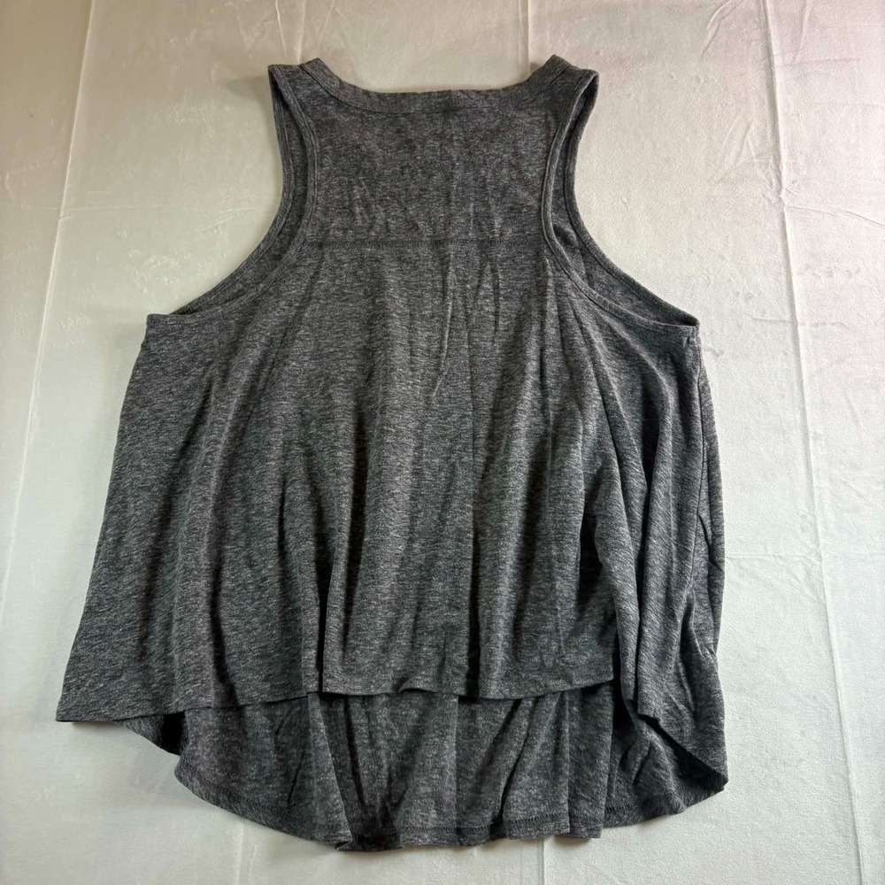 Modern Lux Tank Top Womens Large L Gray Road Trip Warrior Graphic High Neck - Picture 2 of 5
